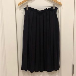 & Other Stories Purple Pleated Midi Skirt